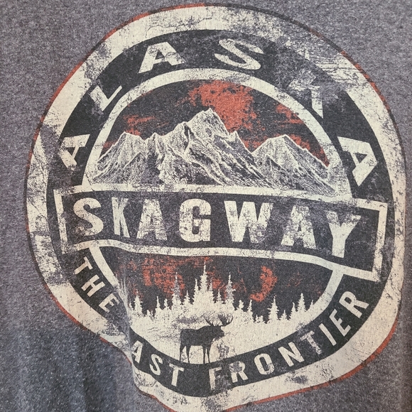 (107)Skagway Alaska: The Last Frontier Men's Short Sleeve T-Shirt, Grey, Medium - Picture 5 of 6